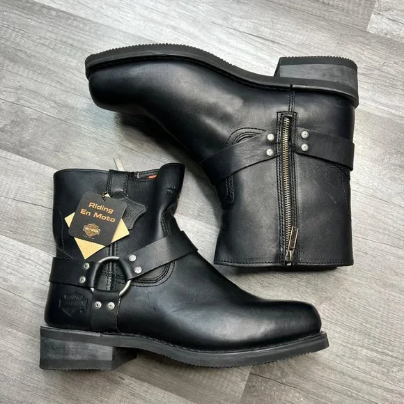 Harley Davidson Men's El Paso Riding Boots Black Size 11 Wide - Picture 2 of 9